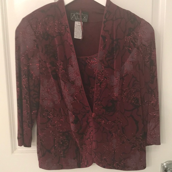 NWT Alex Evenings sweater with matching tank top - Picture 1 of 9